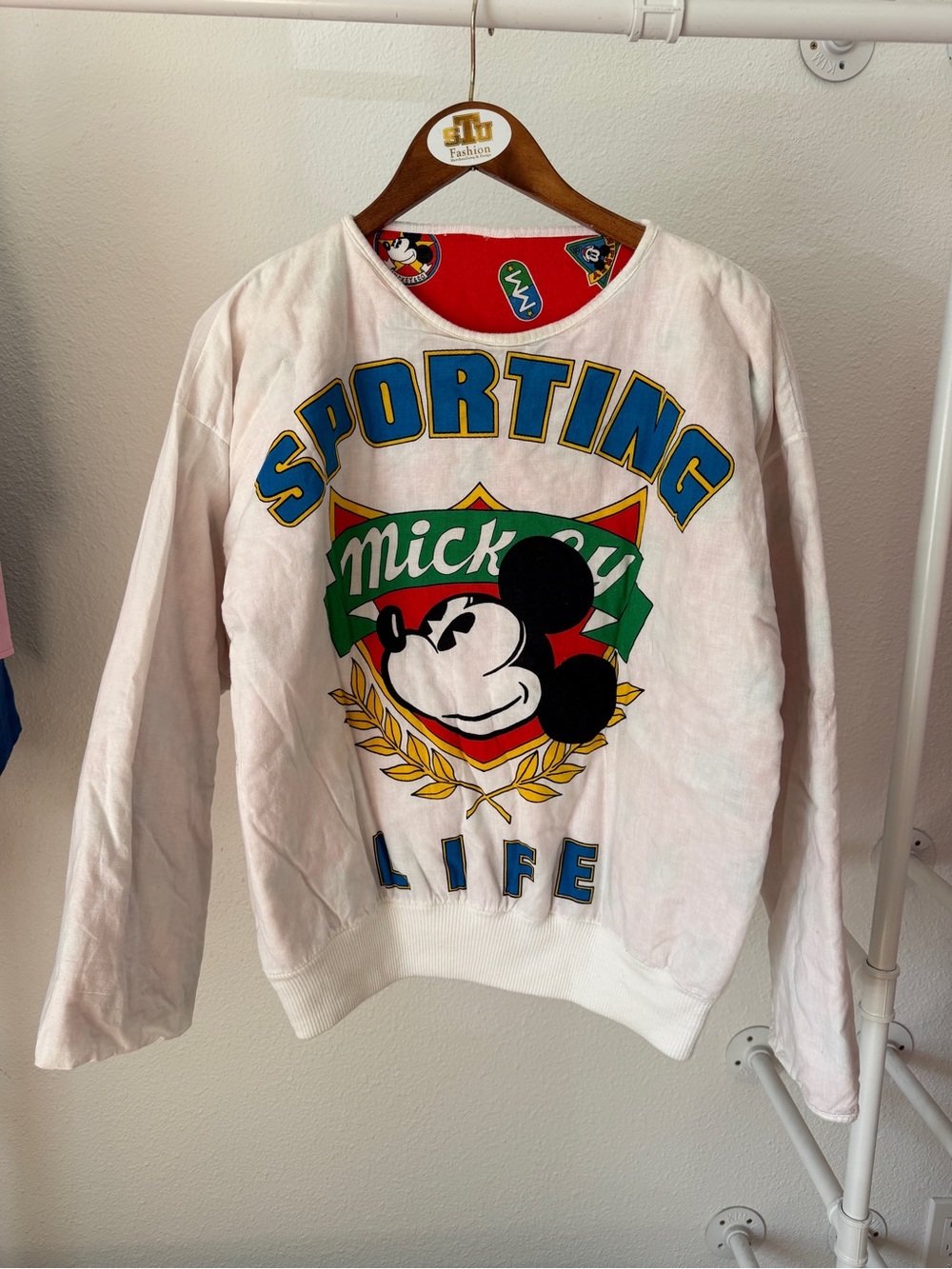 Vintage Mickey Mouse Knit Sweater | 80s Retro | Lady Di Princess Diana Style
